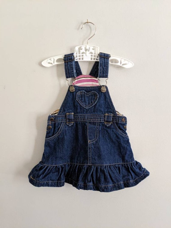 Baby girl jean overall cheap dress