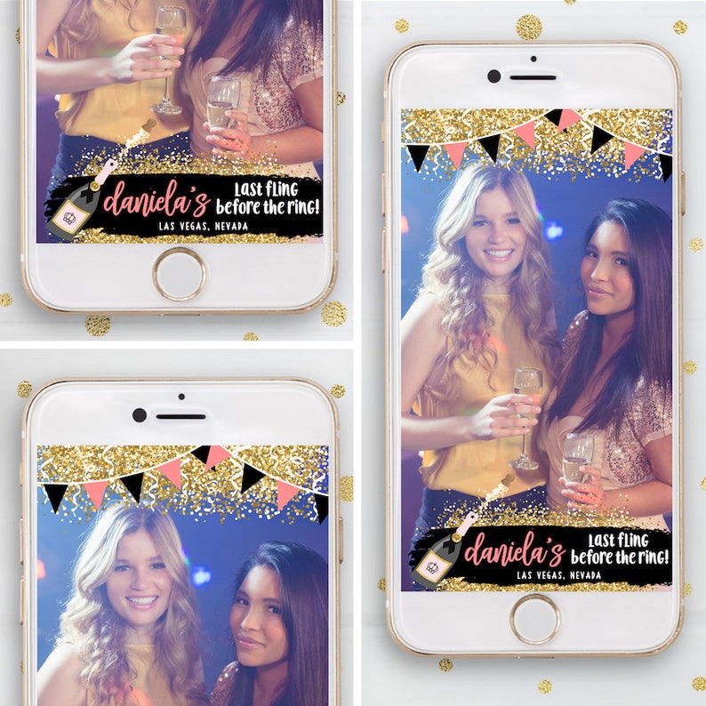 Bachelorette Party Snapchat Geofilter Filter Last Fling Etsy Canada