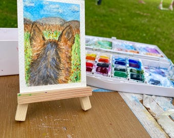 Dog Painting, German Shepherd Painting, Wall Art, ACEO Original Watercolor Dog Painting, Cute Dog Art, Mini Art, Gift for Dog Lover