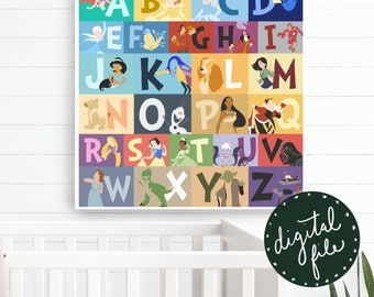 Kids Alphabet Printable / Instant Download / Printable