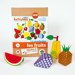 Fruits DIY Paper Craft Kit 3D Paper Toys Colourful Cutouts to Assemble Creative Activity image 6