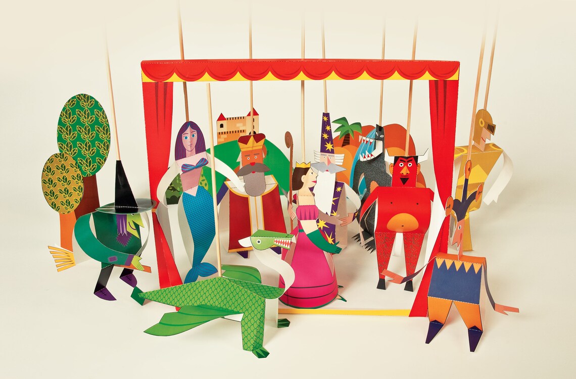 Paper Theatre | DIY Paper Craft Kit | 3D Paper Toys | Colourful Cutouts ...