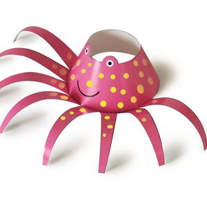 Kit de fête - Océan | Kit de créations manuelles en papier | Jouets en papier 3D | Découpes colorées à assembler | Activité créative