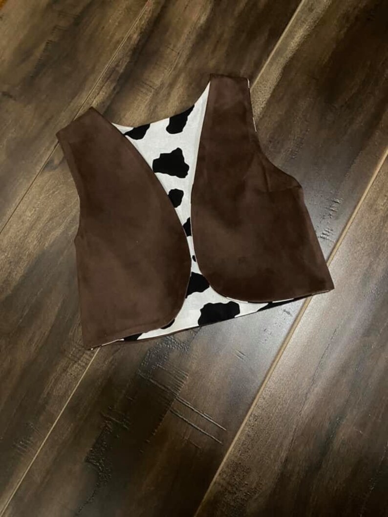 Handgemachte Baby Cowboy Weste: Neugeborenen Fotorequisite, Cake Smash Outfit Bild 1