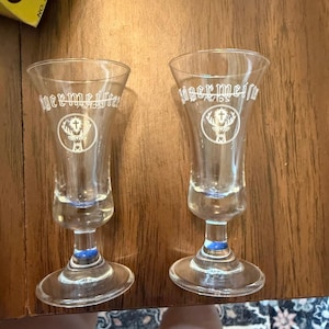 Jägermeister Clear Glass 2 oz Cordial / Shot Glass with Stag Logo