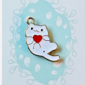 White Cat Needle Minder: Magnetic Cross Stitch Embroidery Accessory