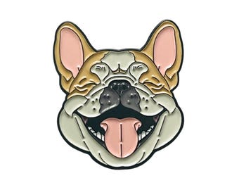 Bulldog Enamel Needle Minder: Magnetic Dog Thread Keeper