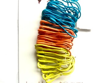 45 Bulb Pin Markers assorted colors blue orange yellow mix  Trio of color mix knitting and crochet Bulk bead pin mix