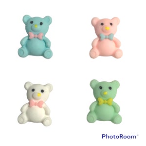 Teddy bear magnet set mixed colors office magnets resin magnets set of 4 magnets assorted colors teddy with bow tie