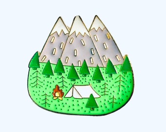 Mountain Needle minder, mountain magnet, magnetic for cross stitch or embroidery camping thread keeper , gift for stitcher