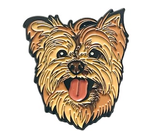 Yorkshire Terrier Needle Minder: Enamel Magnetic Dog Thread Keeper