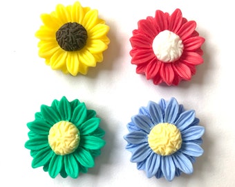 Sonnenblumen Kunstharz Magnete: Bunte Kühlschrank Magnete, Starker Halt