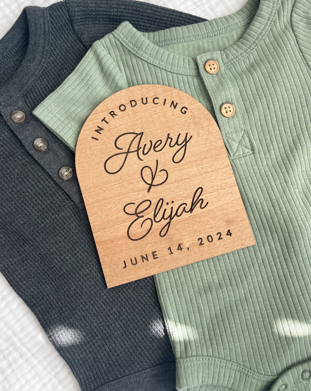 Twin Birth Announcement, Twin Name Reveal, Baby Hospital Sign