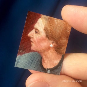Mini Margaret Thatcher Portrait Painting