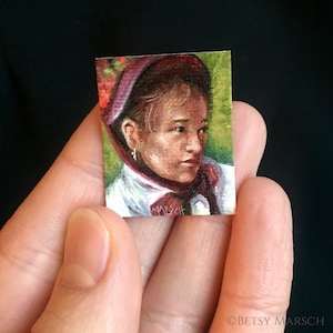 Mini Mary Cassatt Impressionist portrait painting