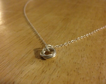 Silver Love Knot Chainmaille Necklace