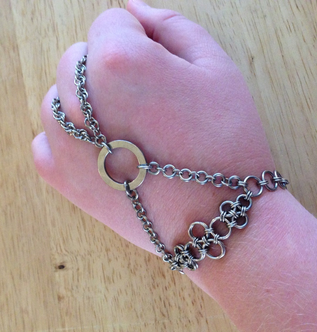 Slave Bracelet Stainless Steel Chainmaille Slave Bracelet Etsy