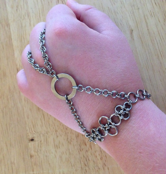 Slave Bracelet Stainless Steel Chainmaille Slave Bracelet Etsy