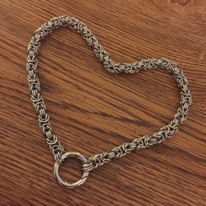 Choker - Byzantine, Stainless Steel, Chainmaille
