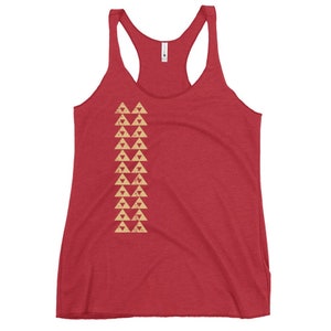 Mauna Tank Top (Women's Racerback Tank Top), Hawaiian Volcanos Mountains Top, Polynesian Tank Top, Tribal Mountain, Aloha Aina