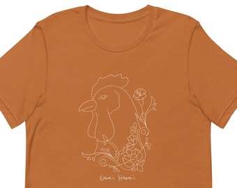 Kauai Rooster Line Art T-shirt, Haan shirt