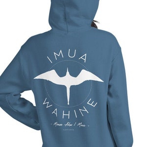 Imua Wahine &#39;Iwa Great Frigatebird Hoodie Sweatshirt, Hawaii Pullover, Aloha