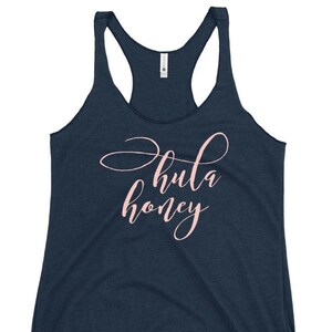 Hula Honey Women&#39;s Racerback Tank, Hawaiian Hula Hunny Tank Top, Hula Girl Hawaiian Shirt