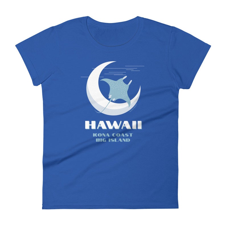 Kona Coast Manta Ray Tshirt womens Fit Kailua Kona Shirt Etsy Australia
