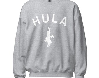 Hula Dance Silhouette Sweatshirt, Sporty Hula Sweatshirt, Hula Dancer gift