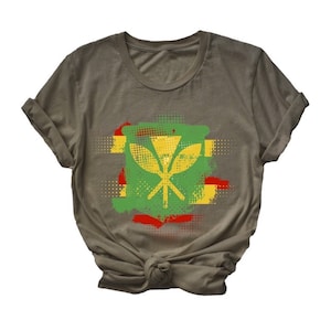Kanaka Maoli Shield T-Shirt, kānaka maoli Flagge, Hawaiische Solidaritätsflagge, Kū ʻē, Königreich von Hawaii Shirt, Hawaii Kingdom Shirt, Hawaii Nei