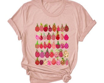 Dragon Fruit Art T-shirt (unisex fit), Pitaya Shirt, Pitahaya Shirt, Dragon Fruit Lover, Dragon Fruit Gifts, vegan Shirt, Fruit Lover Shirt