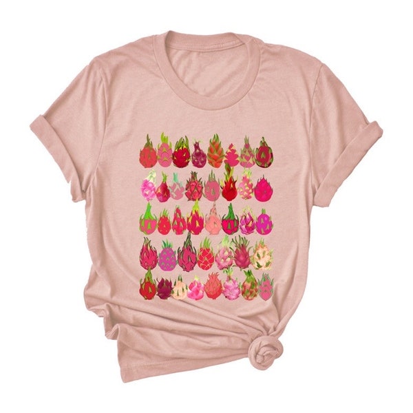 Dragon Fruit Art T-shirt (unisex fit), Pitaya Shirt, Pitahaya Shirt, Dragon Fruit Lover, Dragon Fruit Gifts, veganistisch shirt, Fruit Lover Shirt