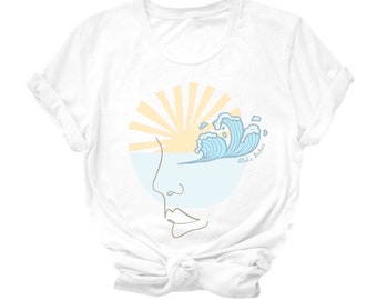 Nāmaka T-Shirt (unisex fit) Ocean Lover Shirt, Sunset Graphic Tee, Namaka, Ocean Lover Gift, Beach Girl Gift, Beach Lover, Sea Lover Shirt