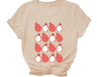 Checkered Dragon Fruit T-shirt (unisex fit), Pitaya Shirt, Pitahaya Shirt, Dragon Fruit Lover, Dragon Fruit Gifts, Fruit Lover Shirt
