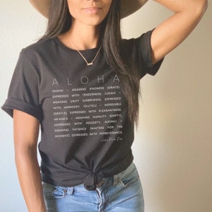 T-shirt Aloha Values (coupe unisexe), Hawaii Nei, Valeurs hawaïennes