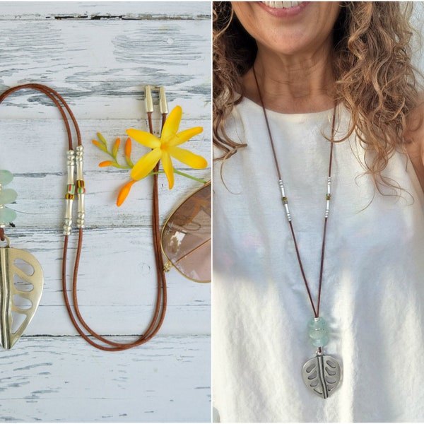 Womens Leather Necklace