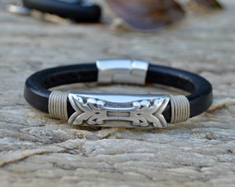 Bijoux viking homme, bijoux urbains, bracelet en cuir, bracelet viking homme, bracelet fiançailles, cadeau pour petit ami, bijoux espagnols