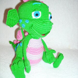 amigurumi crochet dragon Dezzy baby boy toys gift 1 year old girl organic baby toy Baby shower gift