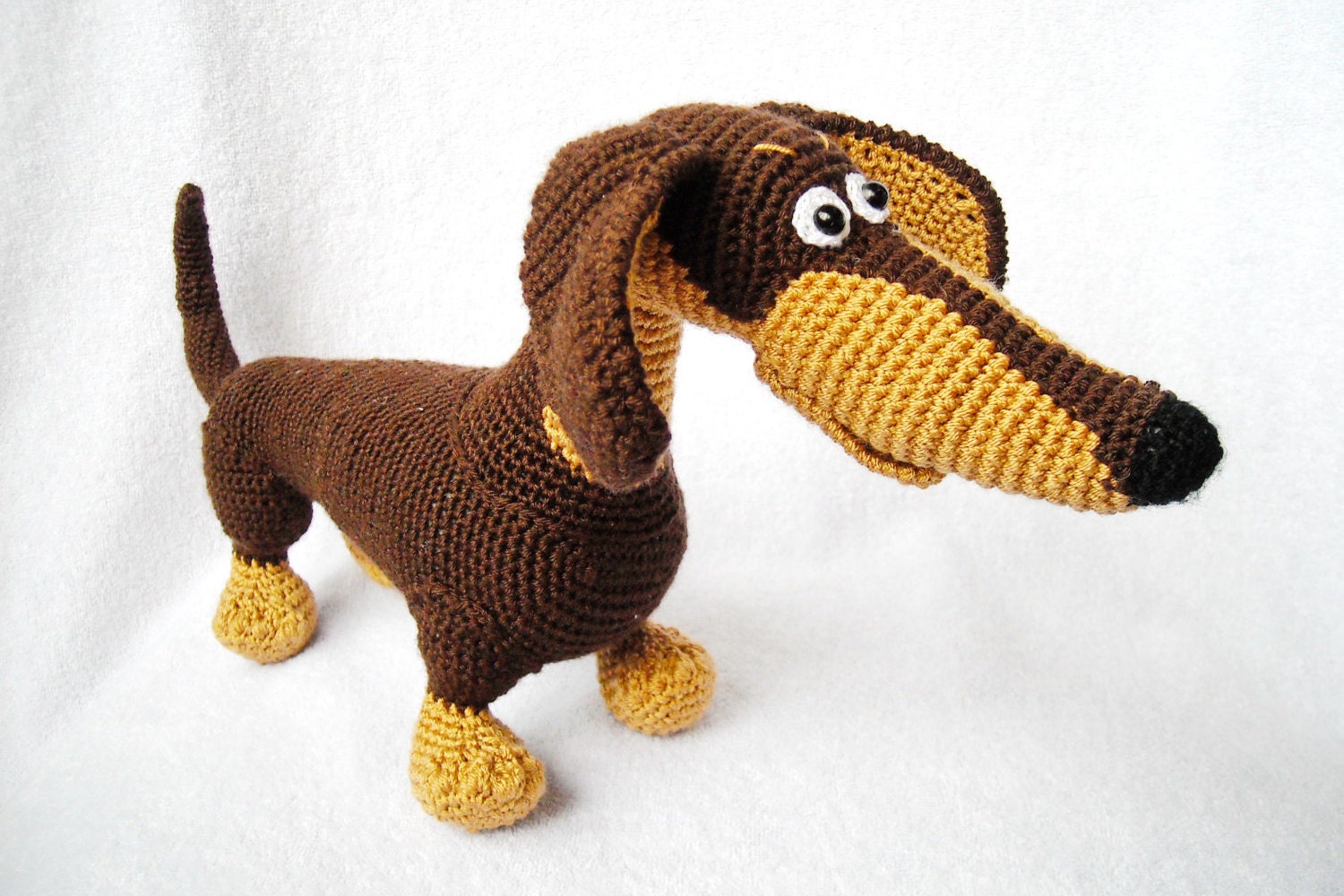 Crochet dachshund Brown Amigurumi Dachshund stuffed animal Etsy
