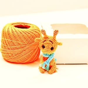 Mini giraffe 5.5cm. animal amigurumi tiny figurine micro crocheted giraffe dollhouse miniature tiny giraffe doll pet giraffe stuffed animal