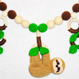 Chain for stroller personalized gift sloth crochet baby mobile hanging toys pram garland car seat stroller chain pram toy montessori mobile