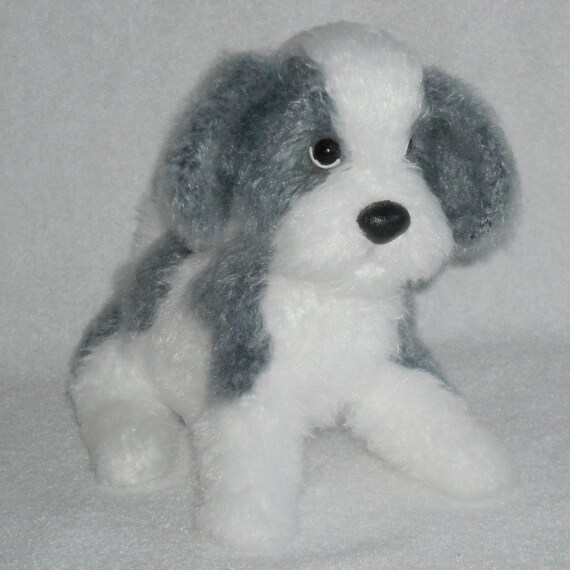 white puppy stuffed animal