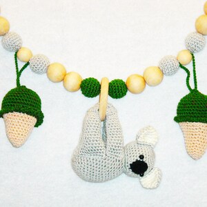 Chain for stroller personalized koala baby mobile hanging toys crochet pram chain car seat toy stroller decoration toys for newborns gift