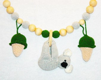 Chaîne pour poussette personnalisé koala bébé mobile jouets suspendus crochet landau chaîne siège d’auto jouet poussette décoration jouets pour nouveau-nés cadeau