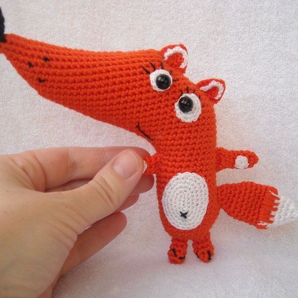 gift amigurumi fox crochet stuffed fox little fox plush  Animal fox gift idea woodland  toy first birthday gift