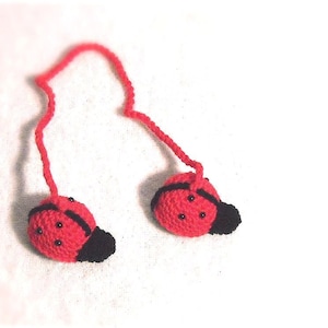 Ladybug car accessories crochet car rear view mirror cute  car hanging charm rearview car charm crochet ladybug toy new driver gift for her