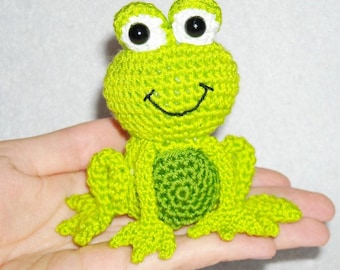 cadeau gehaakte kikker kleine amigurumi sprookjespop kikker knuffel kus de kikkerbruiloft
