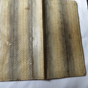 Menta/vintage, serpiente, anguila, nunca exprimido, adquirido en los años 60 en Japón como regalo, bolsillos, rectangular