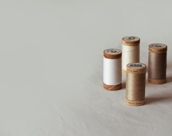 Organic Cotton Sewing Thread. 4 spools. Natural colours.