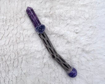 Healing Wand, Fluorite, Charoite, Danburite, Pink Tourmaline, Lepidolite Higher Consciousness, Spiritual Evolution